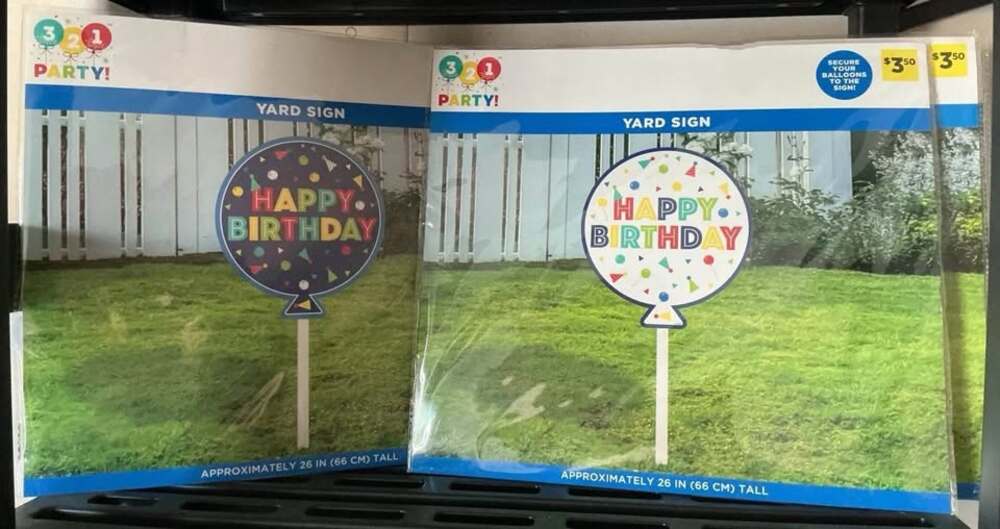 Happy Birthday 123 Set of 4 Yard Signs